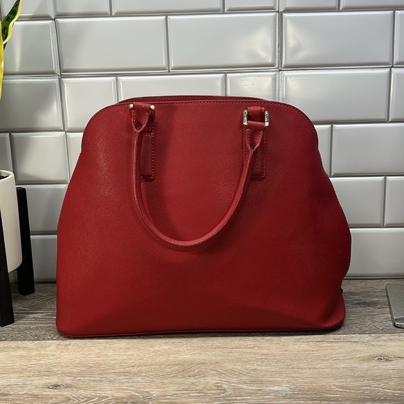 Tory Burch red Robinson satchel bag - Picture 2 of 10